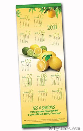 Calendrier Citrons