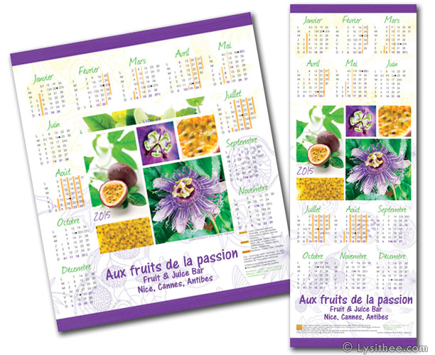 Calendrier Fruit de la passion