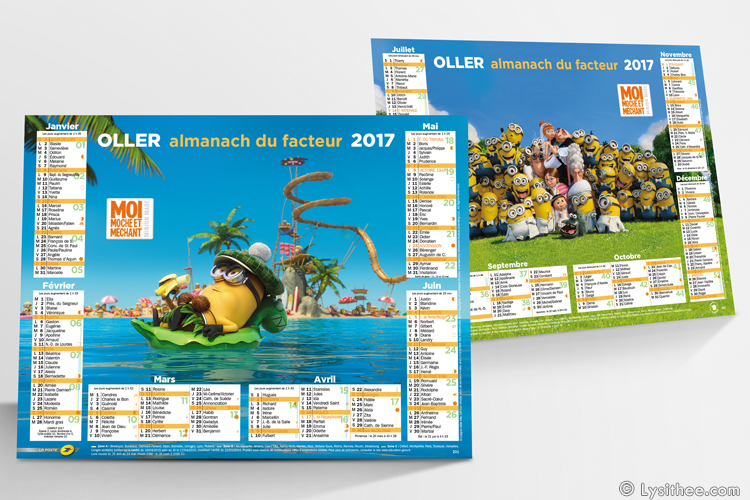 Calendrier de la Poste Minions