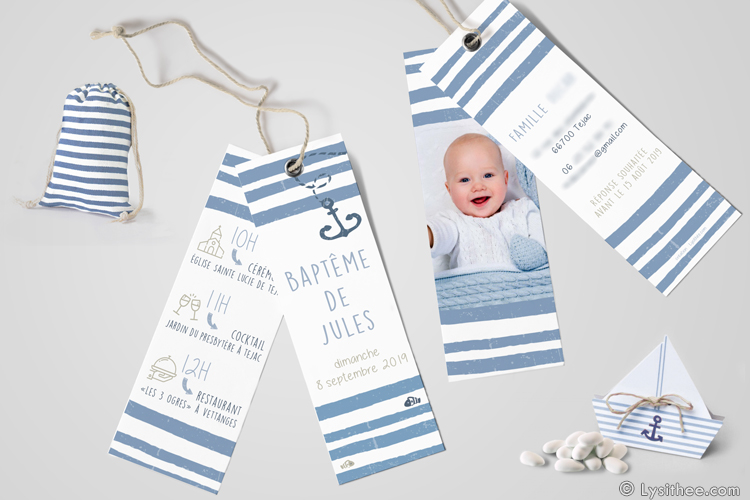 Faire-part Naissance Mer et Plage - POC0176