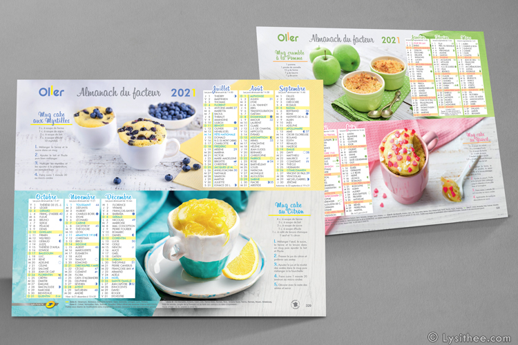 Calendrier de la Poste Mugcakes