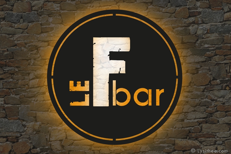 Enseigne Le F bar