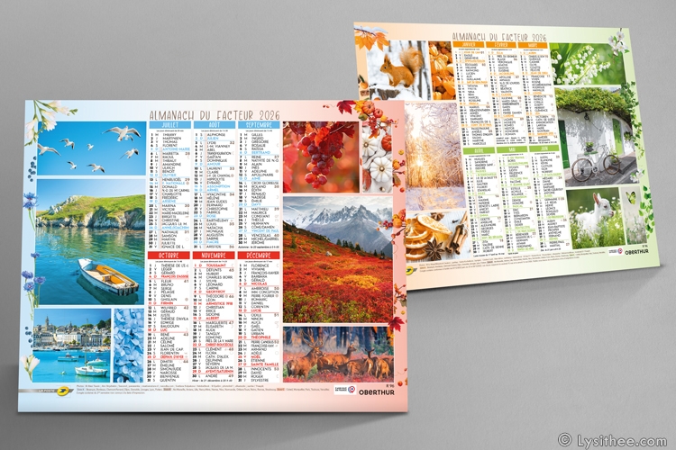 Calendrier de la Poste 4 Saisons