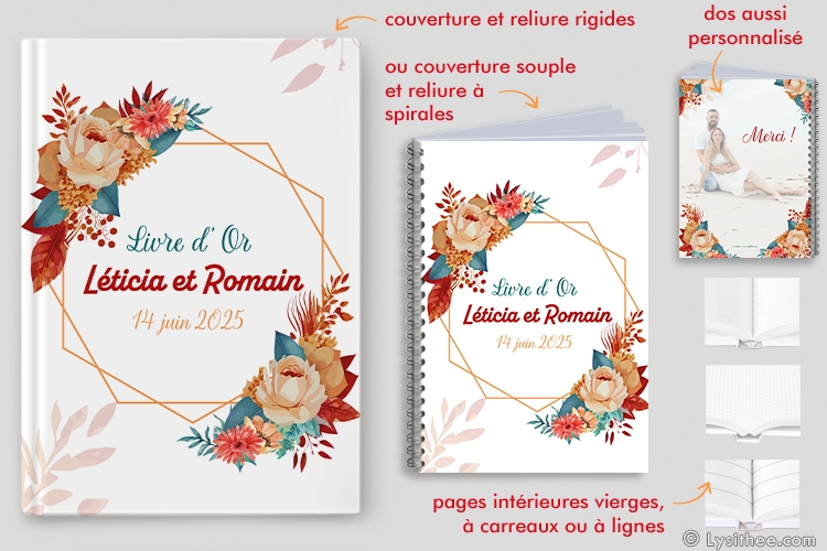 Livre d'or Mariage Mariage Bouquet d'Automne
