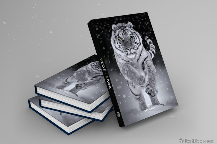 Agenda scolaire Tigre Blanc