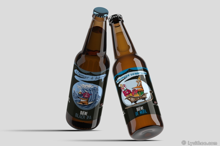 Étiquettes de bouteilles de bières artisanales