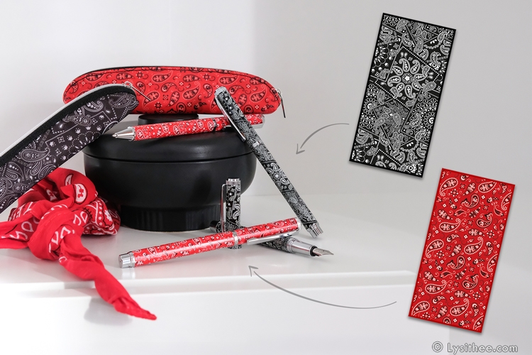 Stylos Bandana noir et rouge