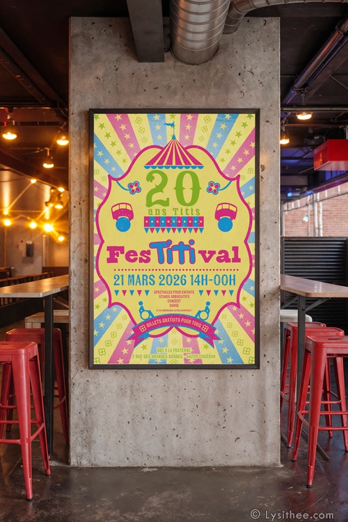 Affiche pour le FesTitival, 20 ans des Titis